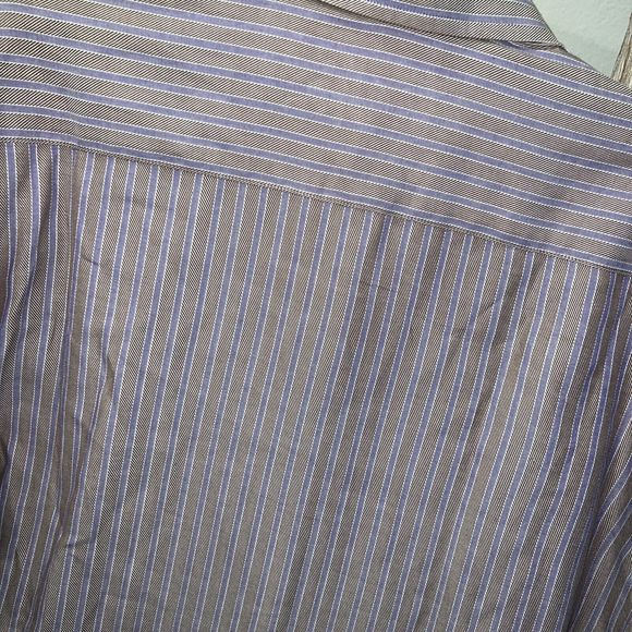 Robert Graham Long Sleeve Button Down Striped Shirt purple floral cuffs Sz MD - Picture 7 of 8